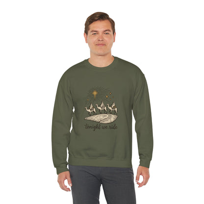 Three Wise Men Christmas Sweatshirt | Nativity Camel Storybook