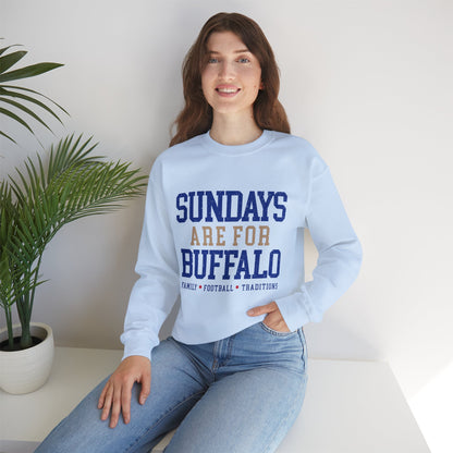 Sundays Are For Buffalo Bils Sweatshirt | NFL Football Fandom Crewneck I Gildan Crewneck Unisex
