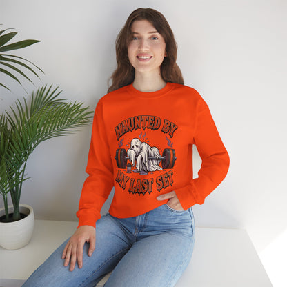 Haunted By My Last Set Sweatshirt | Ghost Lifting Gym Fitness I Gildan Crewneck