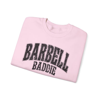 Barbell Baddie Sweatshirt | Gym Fitness Crewneck I Gildan Crewneck