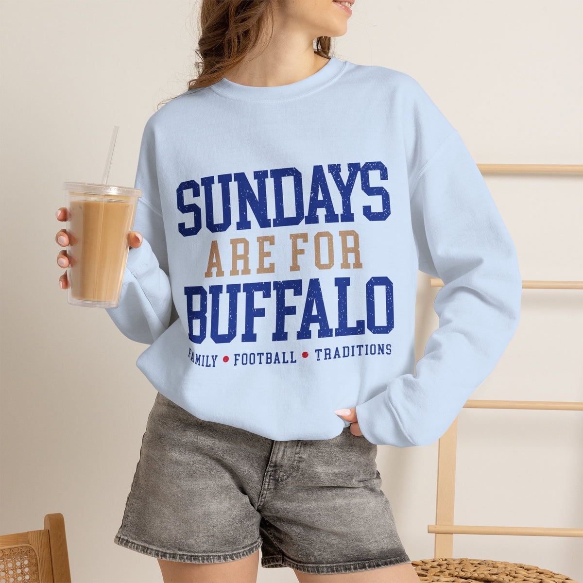Sundays Are For Buffalo Bils Sweatshirt | NFL Football Fandom Crewneck I Gildan Crewneck Unisex
