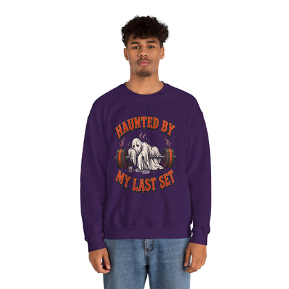 Haunted By My Last Set Sweatshirt | Ghost Lifting Gym Fitness I Gildan Crewneck