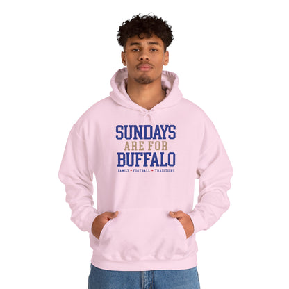 Sundays Are For Buffalo Hoodie | Football Tailgate Crew Pullover I Gildan Hoodie Unisex I Buffalo Bills NFL Fans