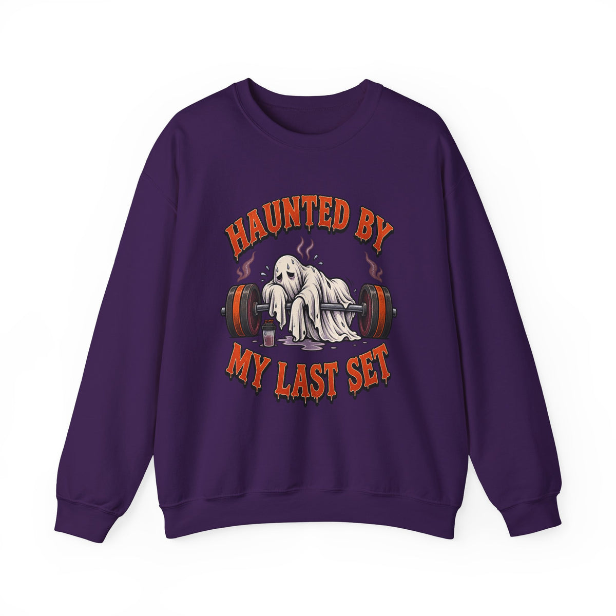 Haunted By My Last Set Sweatshirt | Ghost Lifting Gym Fitness I Gildan Crewneck