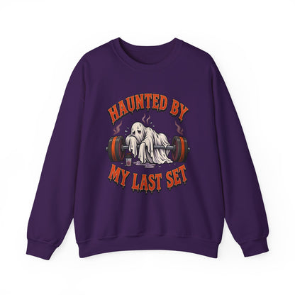Haunted By My Last Set Sweatshirt | Ghost Lifting Gym Fitness I Gildan Crewneck