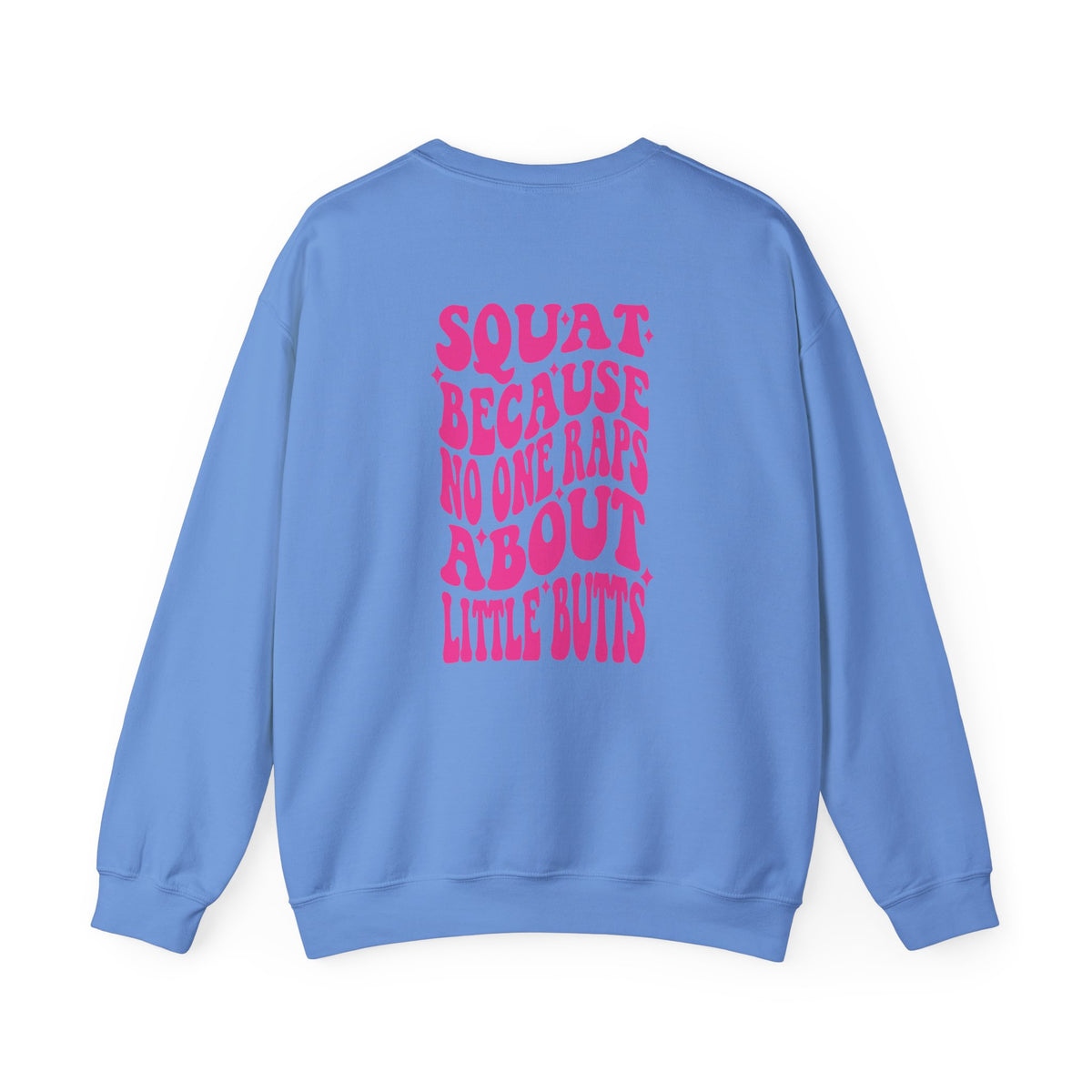Squat Because No One Raps About Little Butts Sweatshirt | Pink Retro Fitness Quote I Gildan