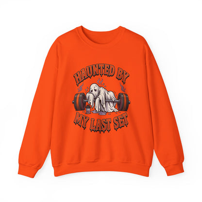 Haunted By My Last Set Sweatshirt | Ghost Lifting Gym Fitness I Gildan Crewneck