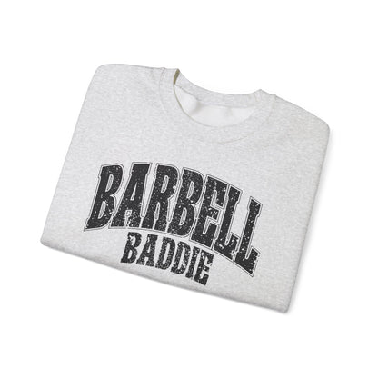 Barbell Baddie Sweatshirt | Gym Fitness Crewneck I Gildan Crewneck
