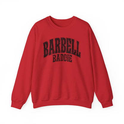 Barbell Baddie Sweatshirt | Gym Fitness Crewneck I Gildan Crewneck