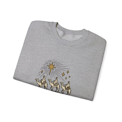 Three Wise Men Christmas Sweatshirt | Nativity Camel Storybook