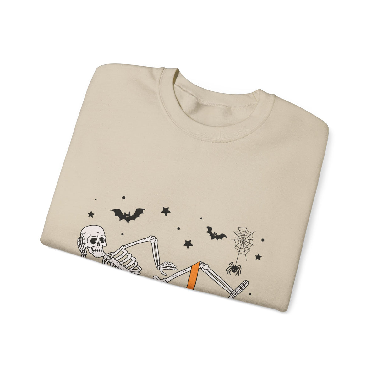 Glute Ghouls Skeleton Lounge Sweatshirt | Halloween Skeleton Fitness I Gildan Crewneck