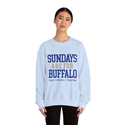 Sundays Are For Buffalo Bils Sweatshirt | NFL Football Fandom Crewneck I Gildan Crewneck Unisex