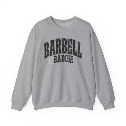 Barbell Baddie Sweatshirt | Gym Fitness Crewneck I Gildan Crewneck
