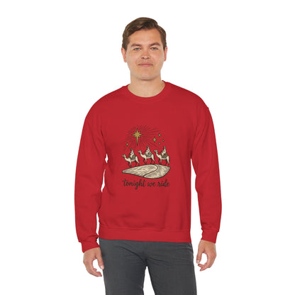 Three Wise Men Christmas Sweatshirt | Nativity Camel Storybook