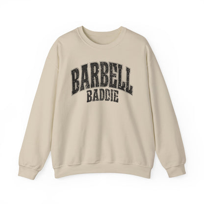 Barbell Baddie Sweatshirt | Gym Fitness Crewneck I Gildan Crewneck