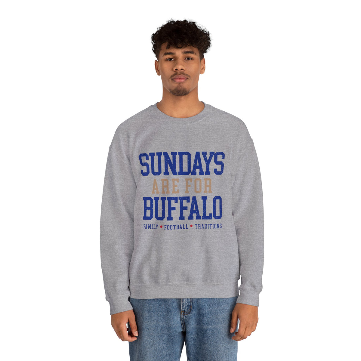 Sundays Are For Buffalo Bils Sweatshirt | NFL Football Fandom Crewneck I Gildan Crewneck Unisex
