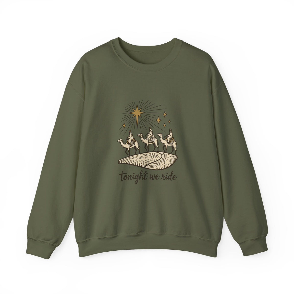 Three Wise Men Christmas Sweatshirt | Nativity Camel Storybook