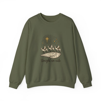 Three Wise Men Christmas Sweatshirt | Nativity Camel Storybook