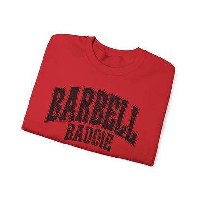 Barbell Baddie Sweatshirt | Gym Fitness Crewneck I Gildan Crewneck