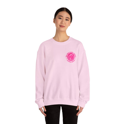 Squat Because No One Raps About Little Butts Sweatshirt | Pink Retro Fitness Quote I Gildan
