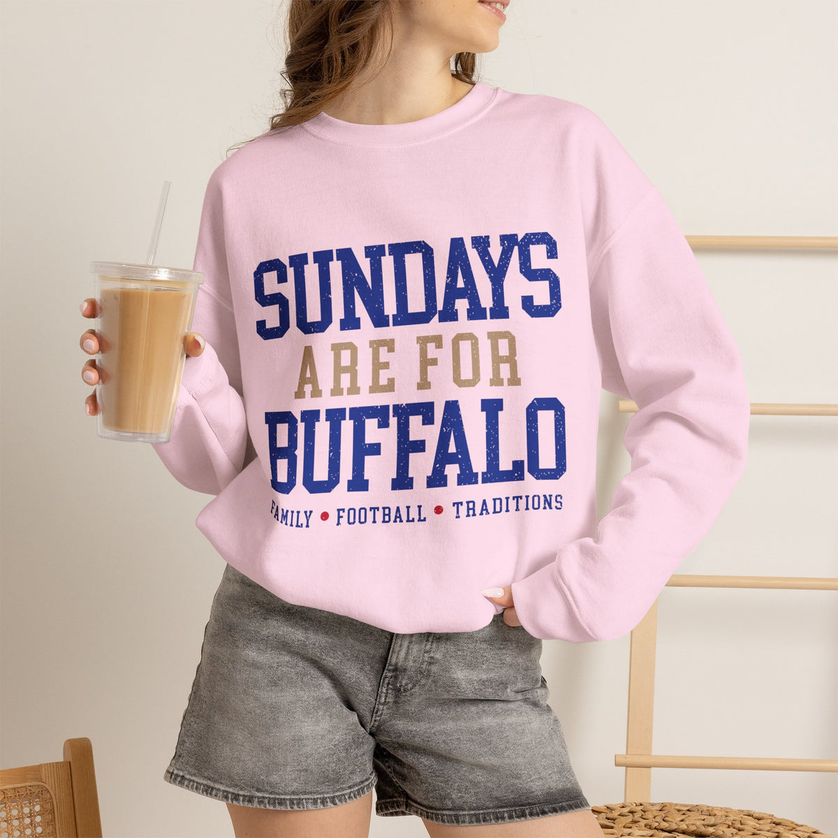 Sundays Are For Buffalo Bils Sweatshirt | NFL Football Fandom Crewneck I Gildan Crewneck Unisex