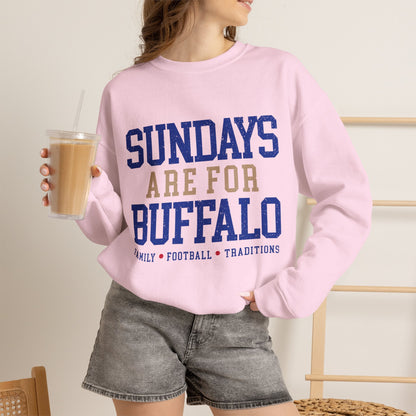 Sundays Are For Buffalo Bils Sweatshirt | NFL Football Fandom Crewneck I Gildan Crewneck Unisex