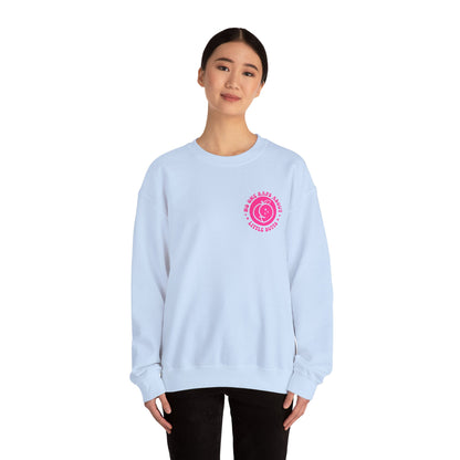 Squat Because No One Raps About Little Butts Sweatshirt | Pink Retro Fitness Quote I Gildan