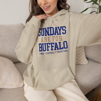 Sundays Are For Buffalo Hoodie | Football Tailgate Crew Pullover I Gildan Hoodie Unisex I Buffalo Bills NFL Fans