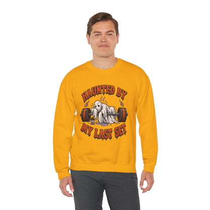 Haunted By My Last Set Sweatshirt | Ghost Lifting Gym Fitness I Gildan Crewneck