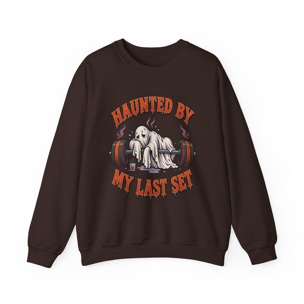 Haunted By My Last Set Sweatshirt | Ghost Lifting Gym Fitness I Gildan Crewneck