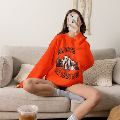 Haunted By My Last Set Sweatshirt | Ghost Lifting Gym Fitness I Gildan Crewneck