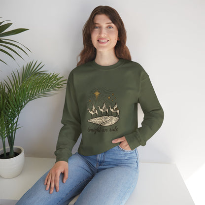 Three Wise Men Christmas Sweatshirt | Nativity Camel Storybook