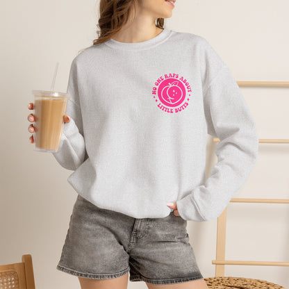 Squat Because No One Raps About Little Butts Sweatshirt | Pink Retro Fitness Quote I Gildan