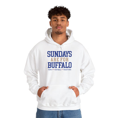 Sundays Are For Buffalo Hoodie | Football Tailgate Crew Pullover I Gildan Hoodie Unisex I Buffalo Bills NFL Fans