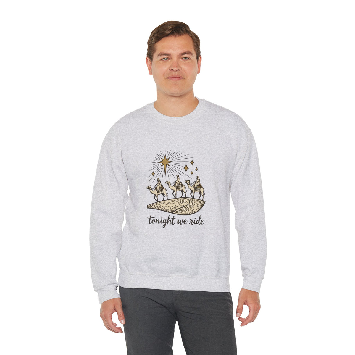 Three Wise Men Christmas Sweatshirt | Nativity Camel Storybook