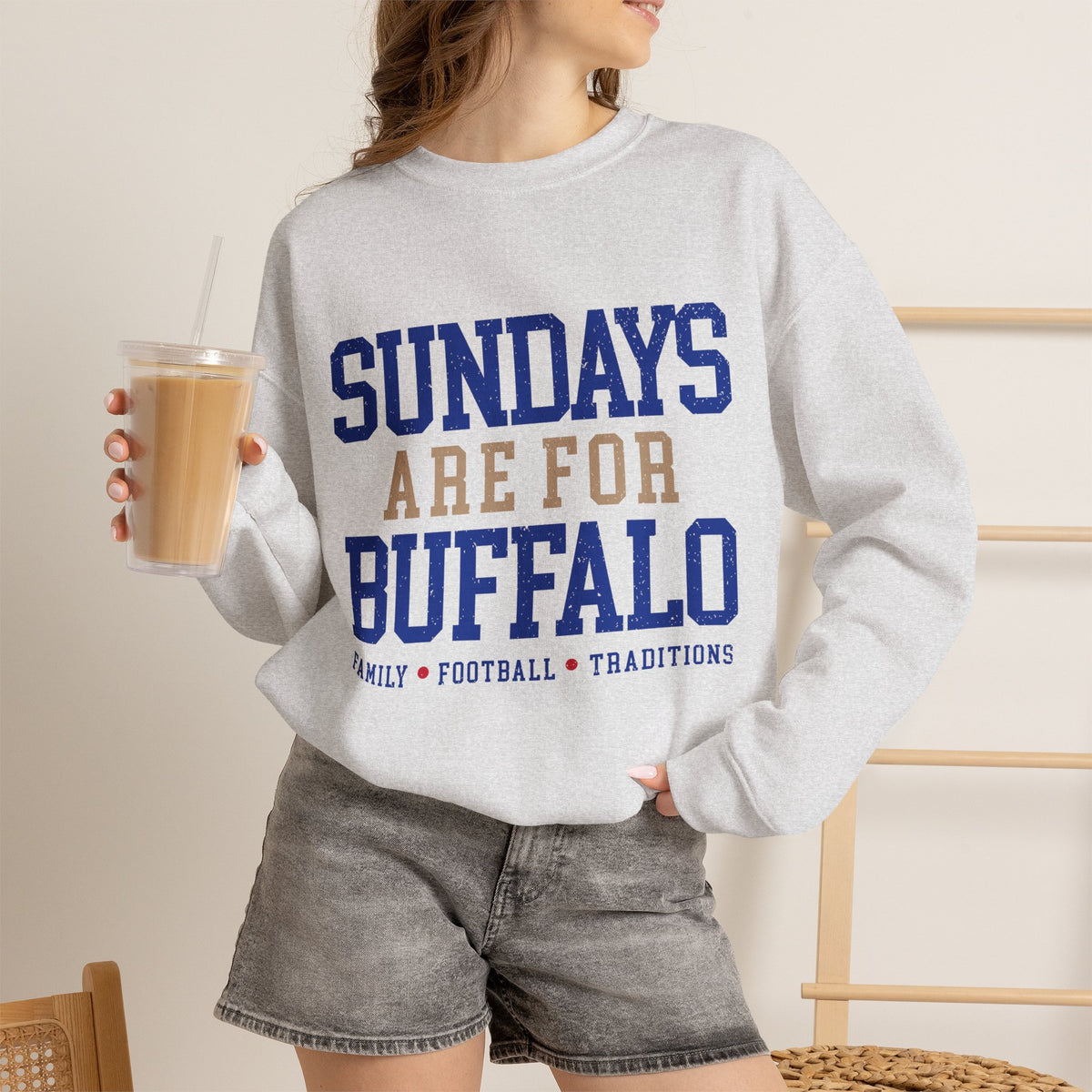 Sundays Are For Buffalo Bils Sweatshirt | NFL Football Fandom Crewneck I Gildan Crewneck Unisex