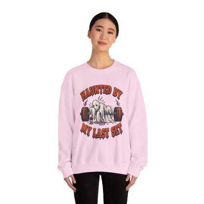 Haunted By My Last Set Sweatshirt | Ghost Lifting Gym Fitness I Gildan Crewneck