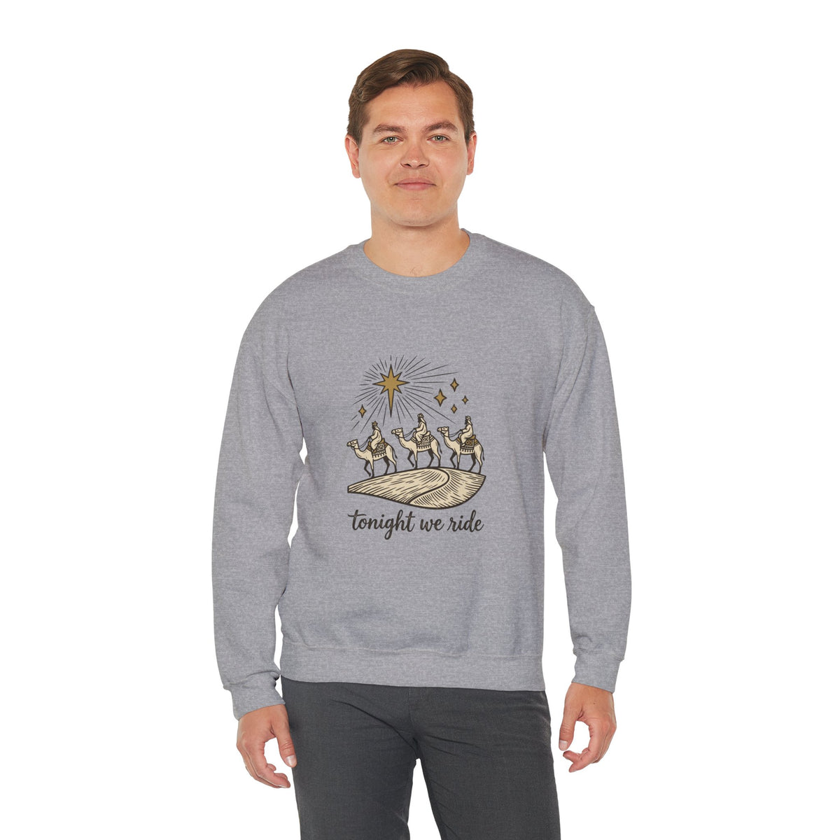 Three Wise Men Christmas Sweatshirt | Nativity Camel Storybook