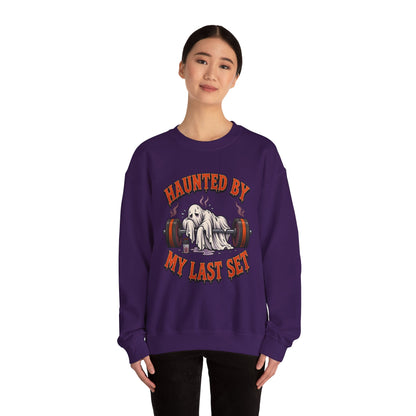 Haunted By My Last Set Sweatshirt | Ghost Lifting Gym Fitness I Gildan Crewneck