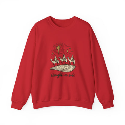 Three Wise Men Christmas Sweatshirt | Nativity Camel Storybook