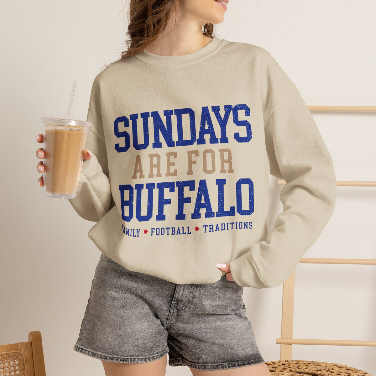 Sundays Are For Buffalo Bils Sweatshirt | NFL Football Fandom Crewneck I Gildan Crewneck Unisex
