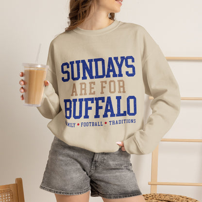 Sundays Are For Buffalo Bils Sweatshirt | NFL Football Fandom Crewneck I Gildan Crewneck Unisex