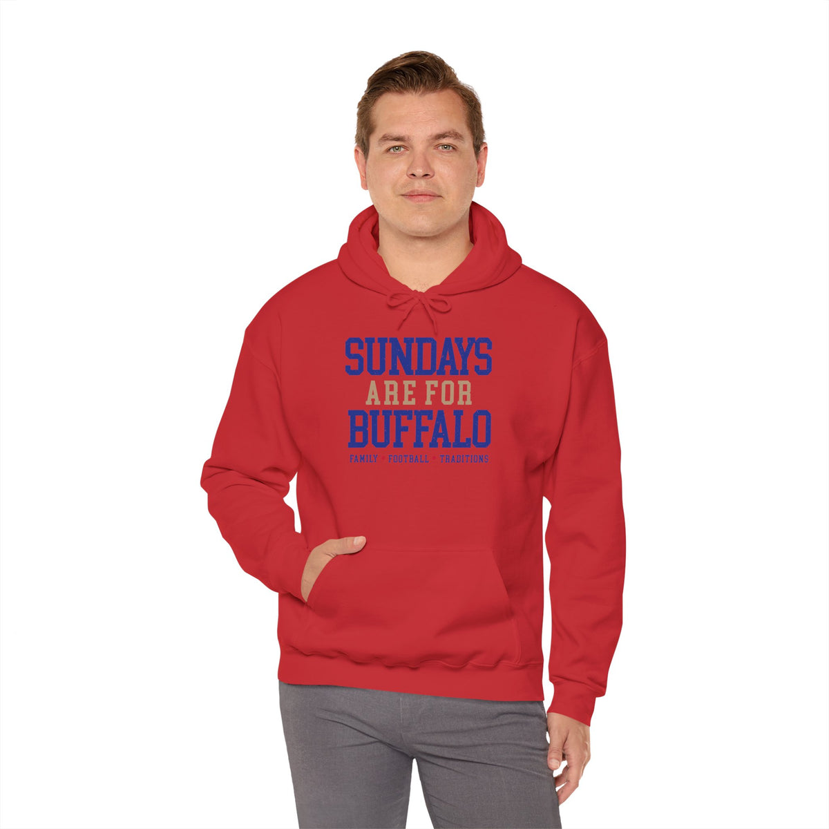 Sundays Are For Buffalo Hoodie | Football Tailgate Crew Pullover I Gildan Hoodie Unisex I Buffalo Bills NFL Fans