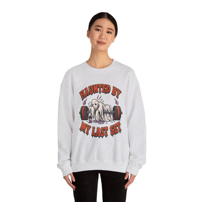 Haunted By My Last Set Sweatshirt | Ghost Lifting Gym Fitness I Gildan Crewneck