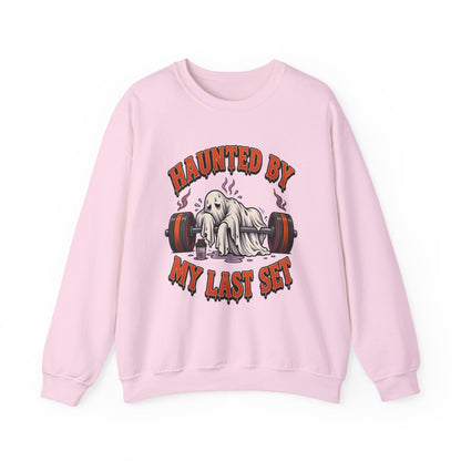 Haunted By My Last Set Sweatshirt | Ghost Lifting Gym Fitness I Gildan Crewneck