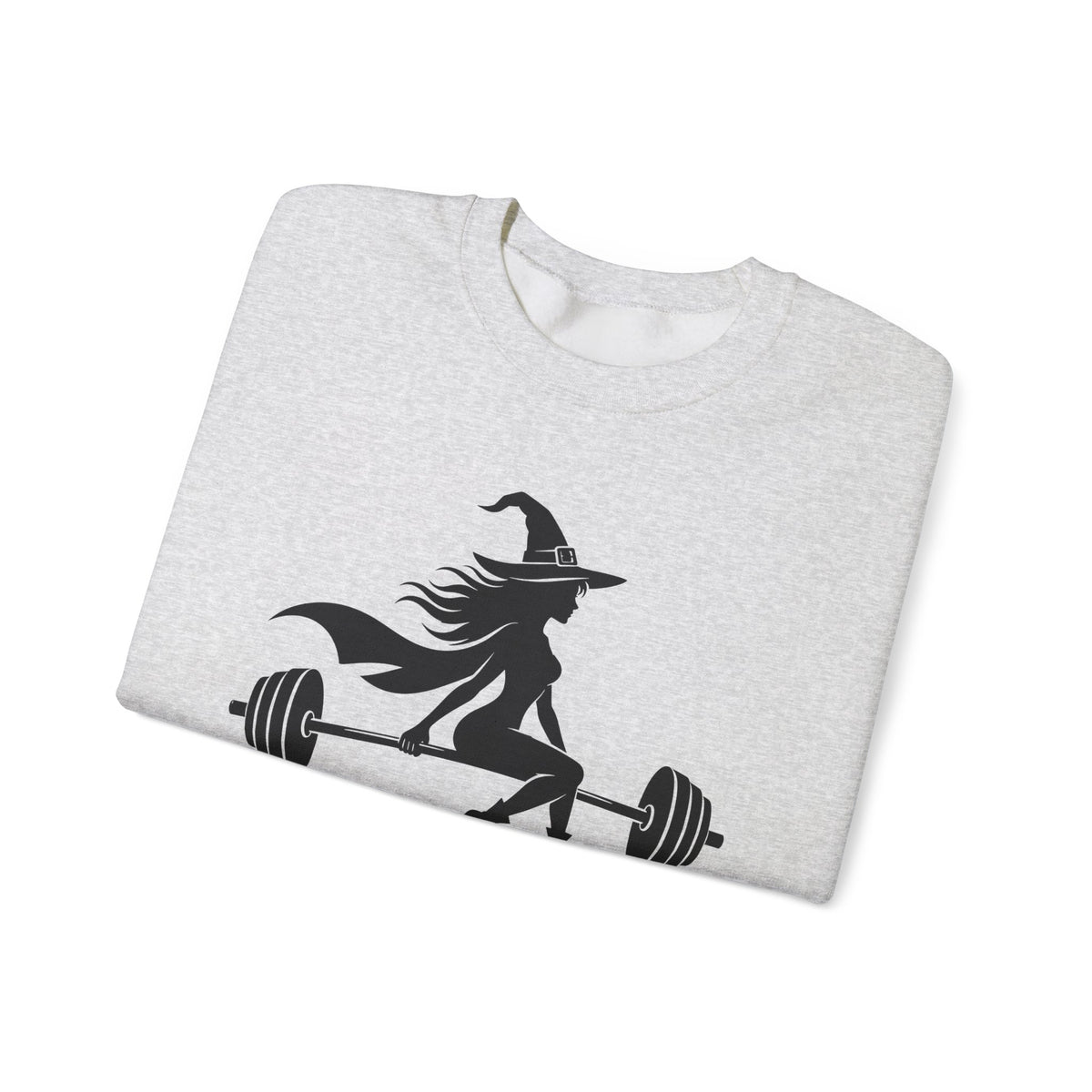 Witch Lifting Barbell Off to the Gym Sweatshirt | Halloween Fitness I Gildan