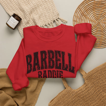 Barbell Baddie Sweatshirt | Gym Fitness Crewneck I Gildan Crewneck