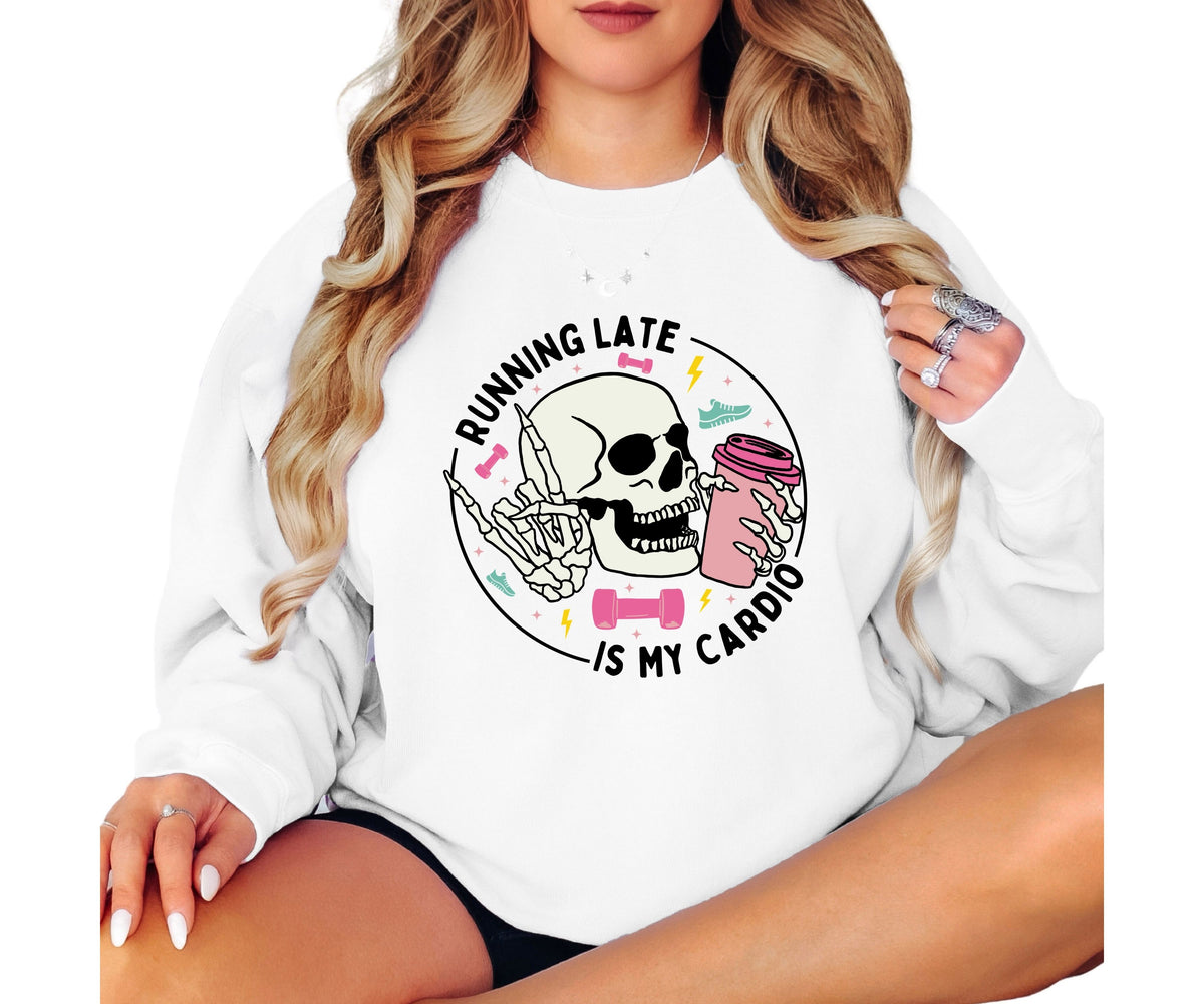 Running Late Is My Cardio Vintage Crewneck Sweatshirt