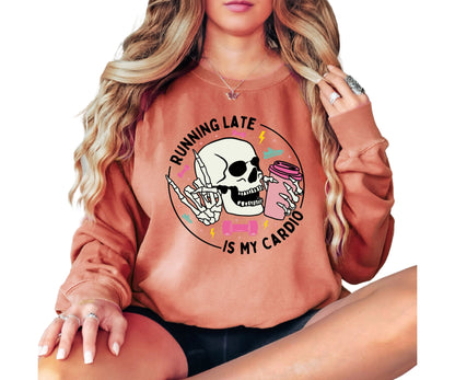 Running Late Is My Cardio Vintage Crewneck Sweatshirt