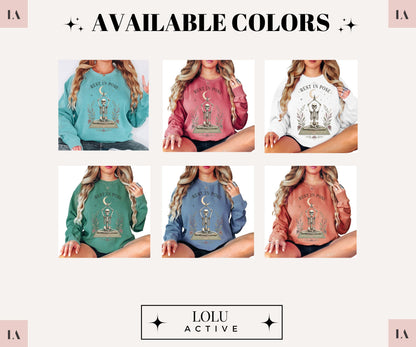 Rest In Pose Yoga Vintage Crewneck Sweatshirt